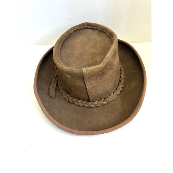 Skully’s by Henschel Suede Leather Hat – Brown (Large, Vintage) - Picture 3 of 6